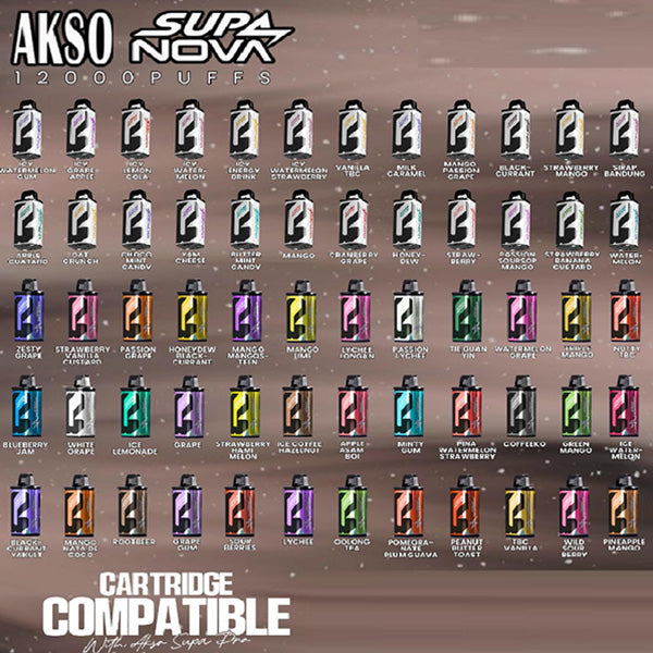 AKSO Supa Nova 12K Singapore – 12,000 Puff Rechargeable Pod Device